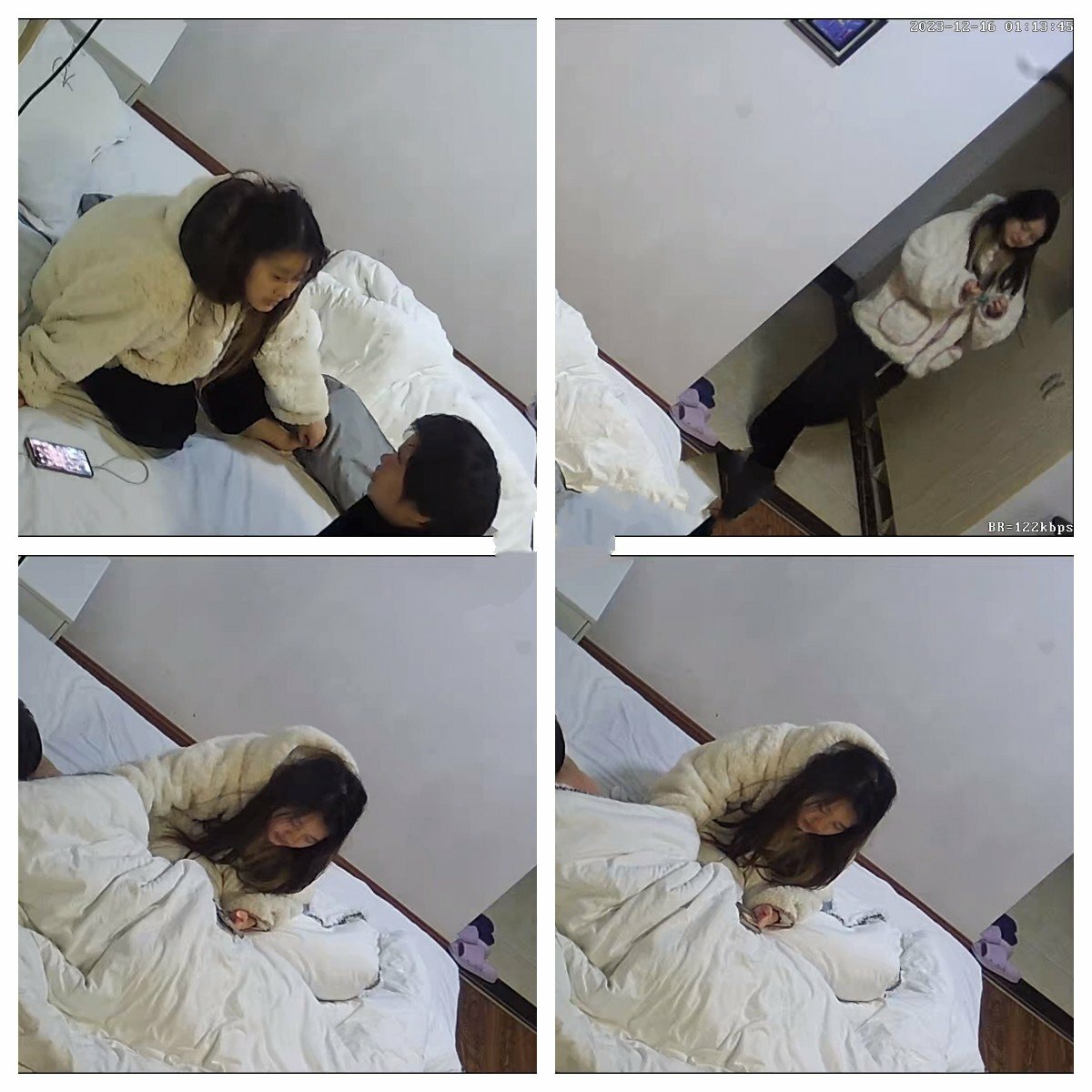 2023-12-15新流出安防酒店摄像头偷拍❤️颜值还可以的女孩子和猥琐小胖男友开房做爱